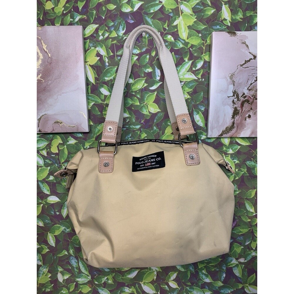 Ralph Lauren Y2K Khaki Canvas Bag With Snaps Great Condition